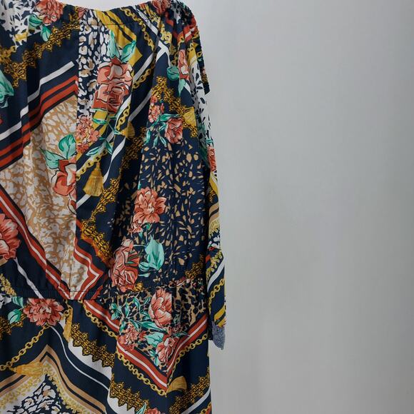 Speed Control 2X Knee Length Women's Dress Bell Sleeves - Picture 7 of 14